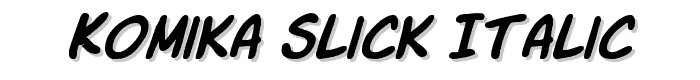 Komika Slick Italic font